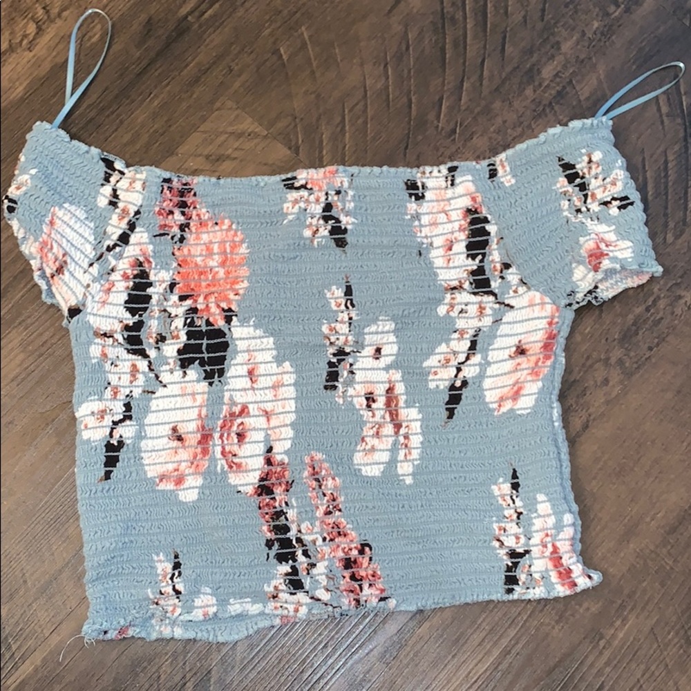 over the shoulder crop top